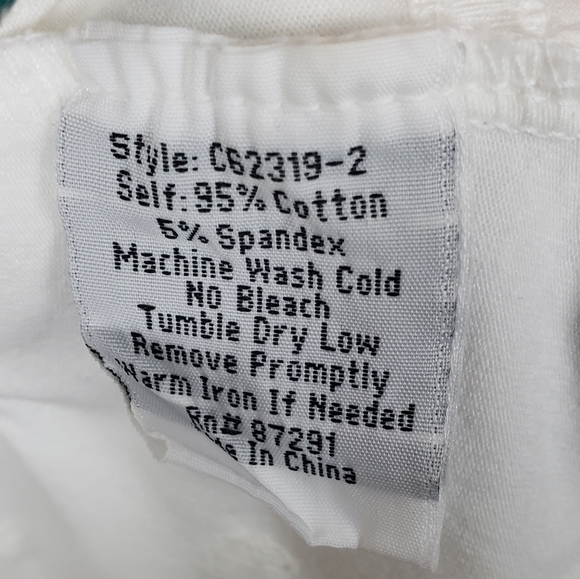 Johnny Was White Eyelet Levi Legging Pant Pull On Stretchy Waist Medium - Picture 3 of 5